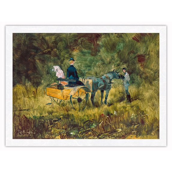 The Trap - From an Original Color Painting by Henri de Toulouse–Lautrec c.1890 - Japanese Unryu Rice Paper Art Print 24 x 32 in