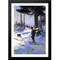 thumbnail image 1 of The Trapper 28x40 Large Black Wood Framed Print Art by Sydney Laurence, 1 of 2