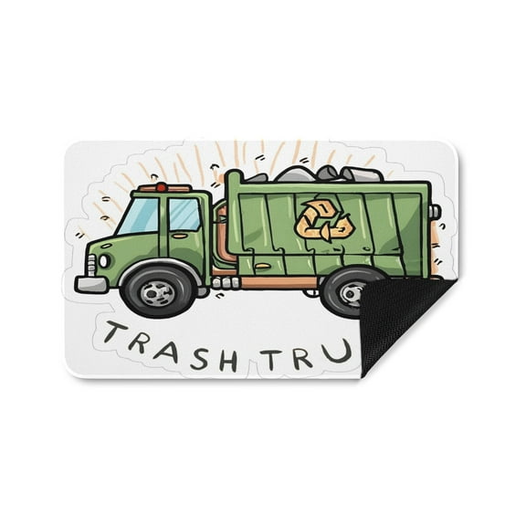 The Trash Truck Patterned Floor Mat Is Durable And Easy To Clean Adding A Warm Atmosphere And Perfectly Decorating Your Home