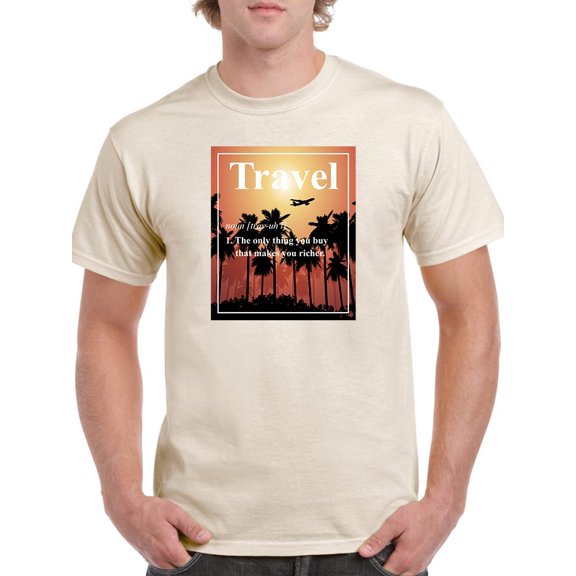The Travel Quote Men T-Shirt, Male x-Large