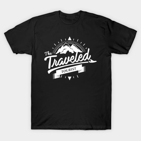 The Traveled Tourist Global Nomad Sightseeing Multi Destination Landmark Unisex T-Shirt, up to size 3XL.