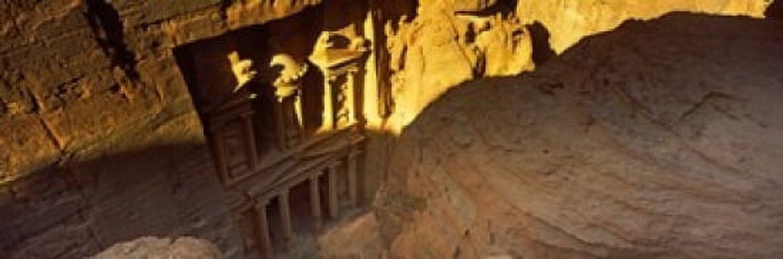 The Treasury at Petra Wadi Musa Jordan Canvas Art - Panoramic Images (36 x 12)