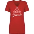 thumbnail image 1 of The Tree. . .Getting Lit Tonight Womens V-Neck T-Shirt, 1 of 2