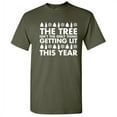 thumbnail image 1 of The Tree isn't the only Thing Getting Lit this Year Novelty Graphic Tees Men Hilarious Forest Christmas Gift Funny Sarcastic T Shirt, 1 of 5