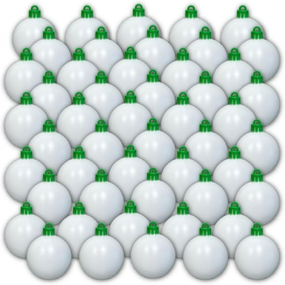 The Treemendous Ornament Decorator Christmas Tree Ornament Refill - White - 50 Count