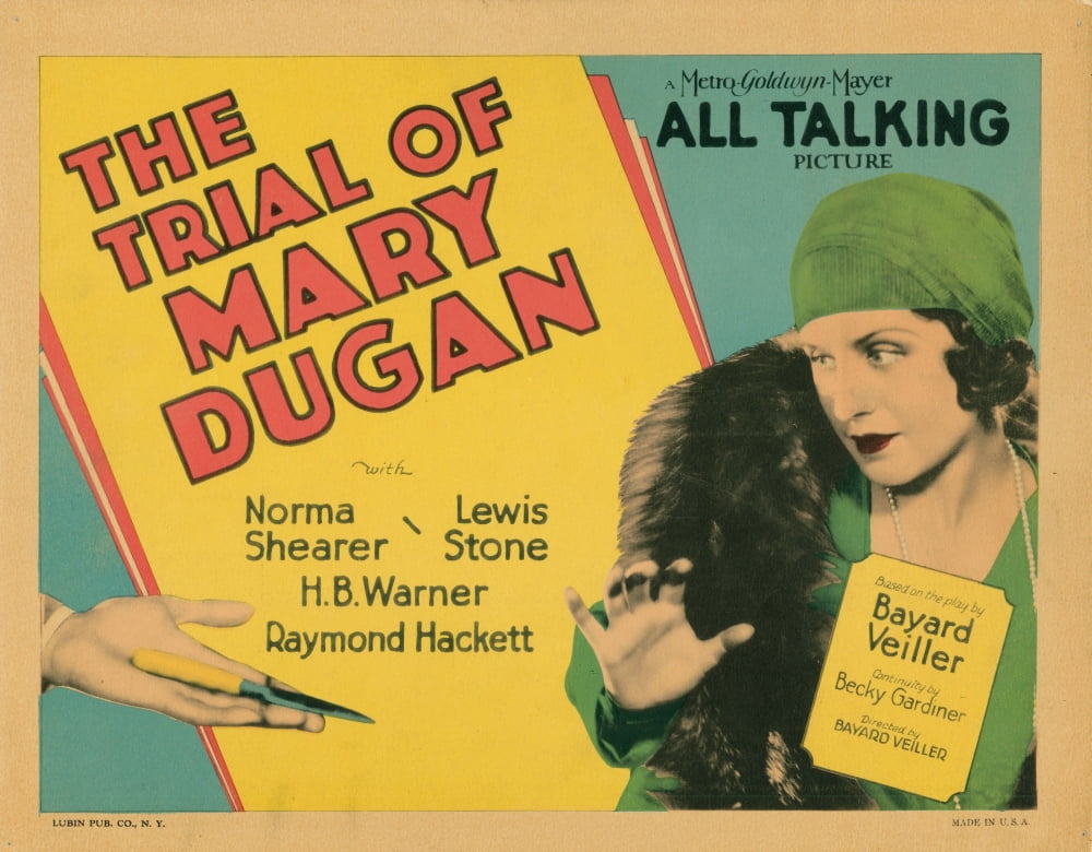 The Trial Of Mary Dugan Canvas Art - (28 x 22)