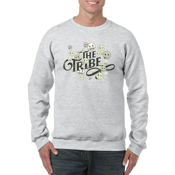 The Tribe - Vintage Emoji Crew Unity Graphic Men's Sweatshirt