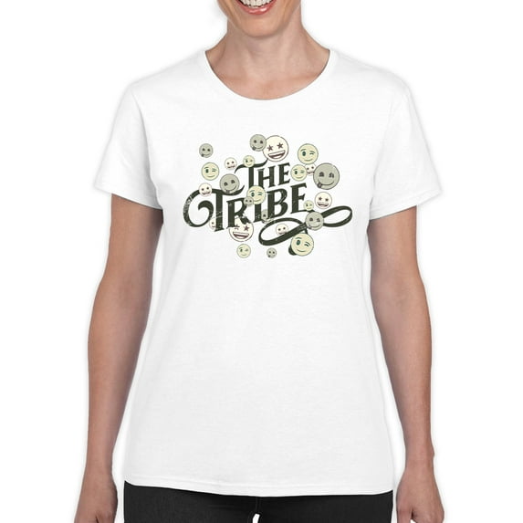 The Tribe - Vintage Emoji Crew Unity Graphic Women's T-shirt