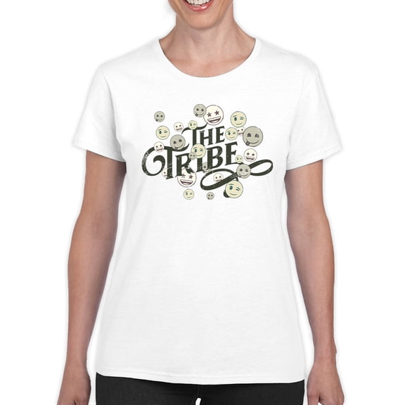 The Tribe - Vintage Emoji Crew Unity Graphic Women's T-shirt