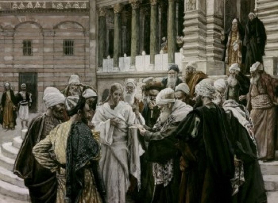 The Tribute Money James Tissot (1836-1902French) Canvas Art - James Tissot (24 x 36)