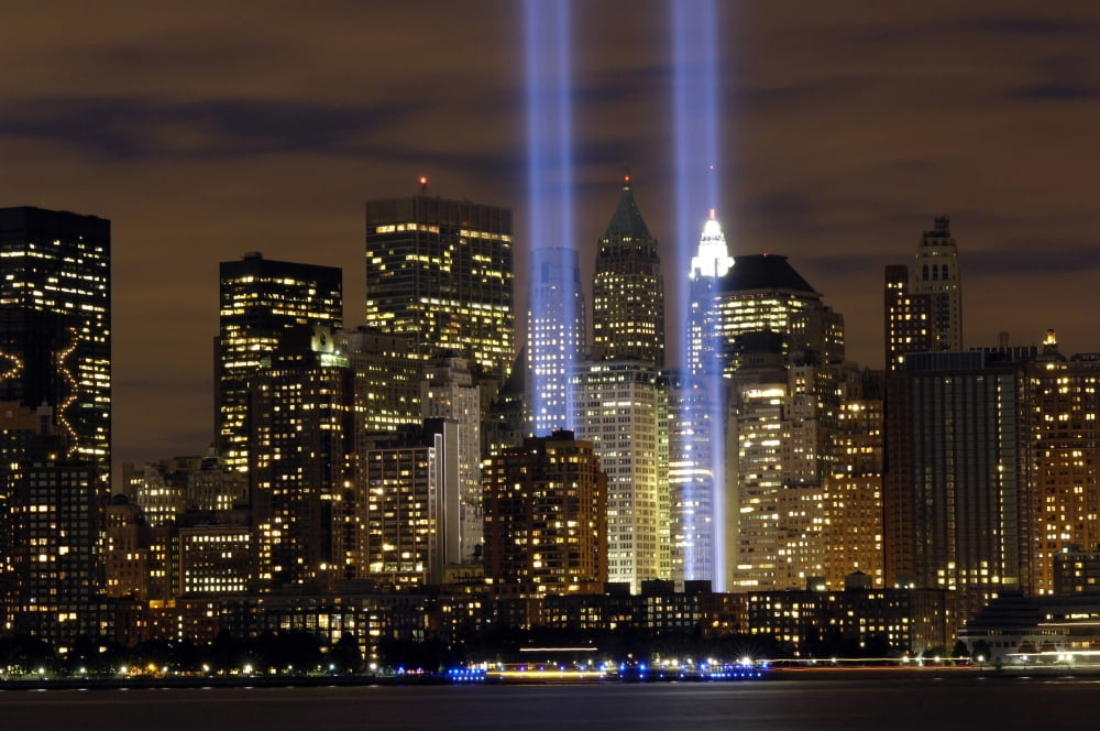 The Tribute in Light memorial Canvas Art - Stocktrek Images (34 x 23)