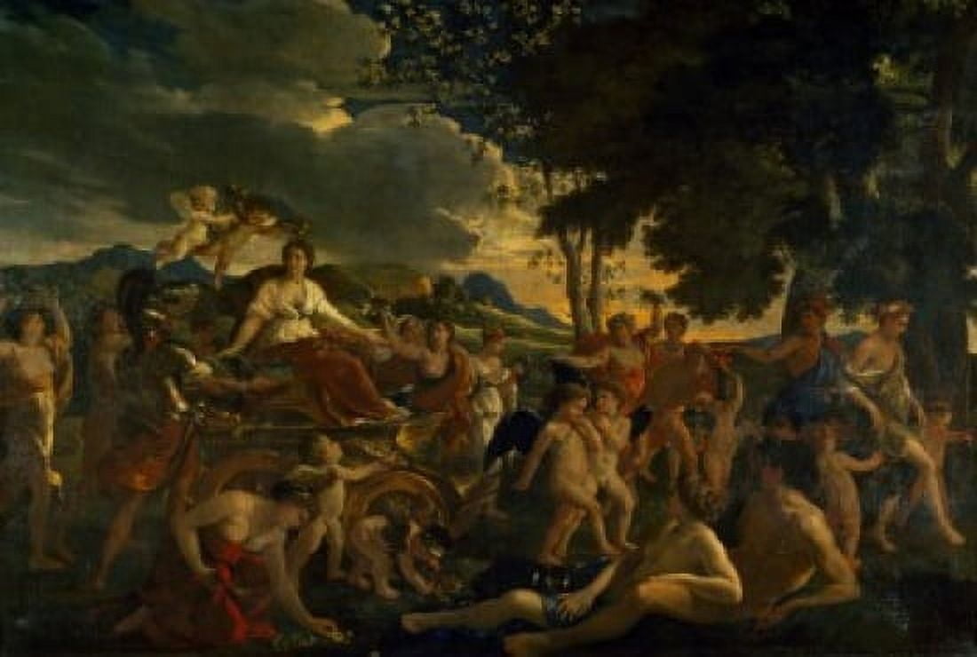The Triumph of Flora by Nicolas Poussin (1594-1665) France Paris Musee du Louvre Canvas Art - Nicolas Poussin (18 x 24)