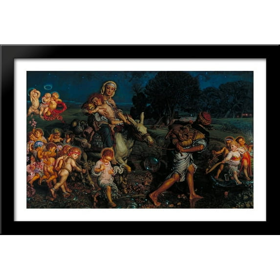 The Triumph of the Innocents 40x26 Large Black Wood Framed Print Art by William Holman Hunt