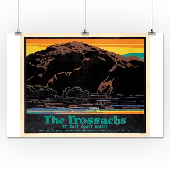The Trossachs Vintage Poster (artist: Cooper, Austin) Great Britain c. 1928 (24x36 Giclee Gallery Print, Wall Decor Travel Poster)