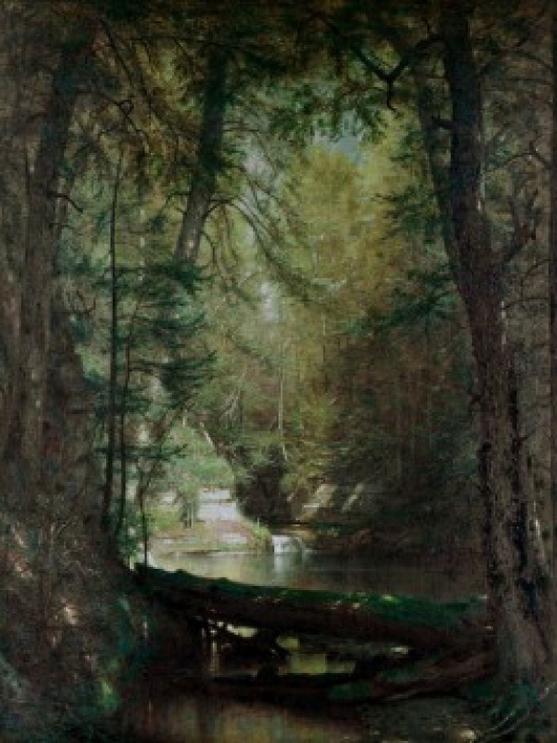 The Trout Pool Worthington Whittredge (1820-1910 American) Oil On Canvas Canvas Art - Worthington Whittredge (18 x 24)