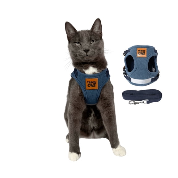 "The True Adventurer" Reflective Cat Kitten Harness and Leash