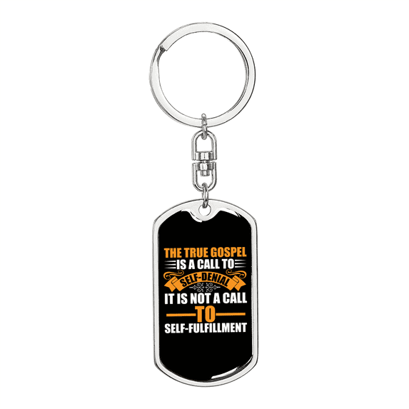 The True Gospel Stainless Steel or 18k Gold Premium Swivel Dog Tag Keychain
