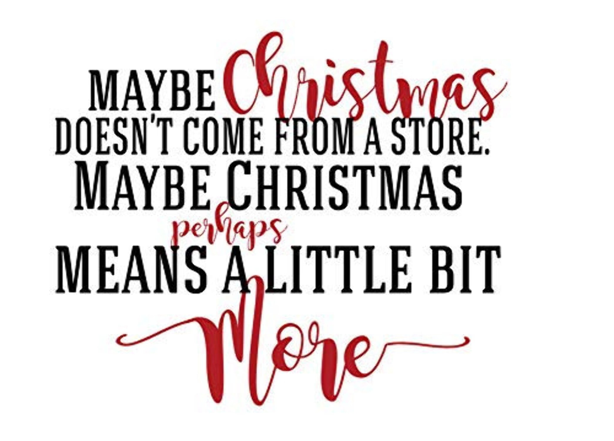 The True Meaning of Christmas Quote 'Maybe Christmas doesn't come from