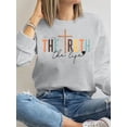 thumbnail image 1 of The Truth The Life Letter Print Sweatshirt Long Sleeve Shirts For Women, 1 of 4