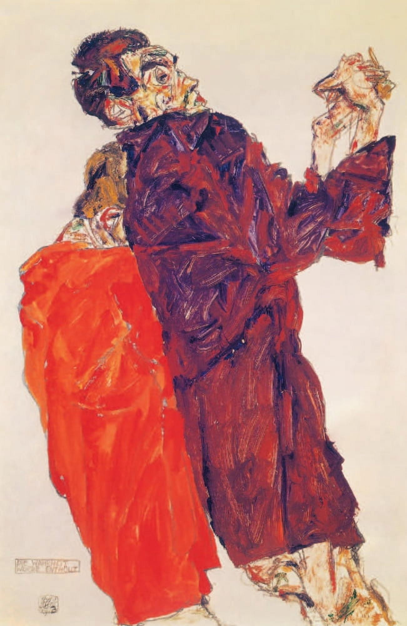 The Truth Unveiled 1913 Canvas Art - Egon Schiele (24 x 36)