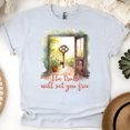 thumbnail image 1 of The Truth Will Set You Free Christian Graphic T-Shirt for Women, Ash, Size 3XL, 1 of 6