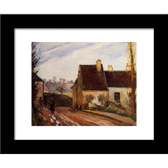 The Tumbledown Cottage near Osny 20x24 Framed Art Print by Pissarro, Camille