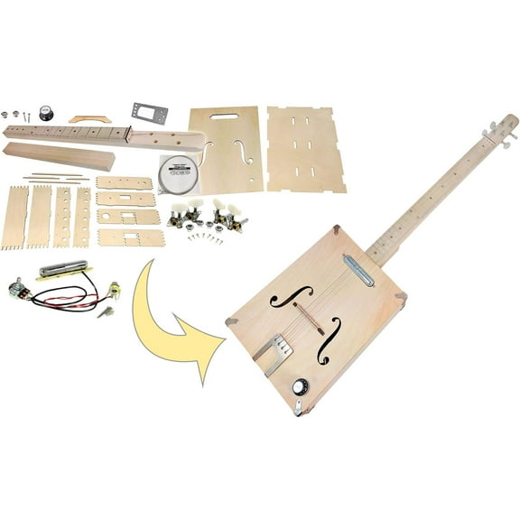 The "Tupelo Tenor" 4-string Electric Box Guitar kit - Easy to Build, Great Acoustic Tone