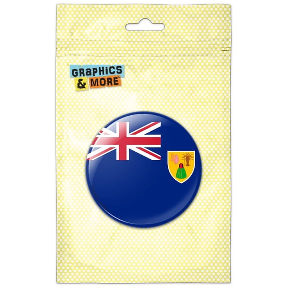 The Turks and Caicos Islands National Country Flag Pinback Button Pin Badge