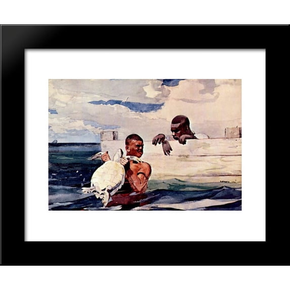 The Turtle Pound 20x24 Framed Art Print by Winslow Homer