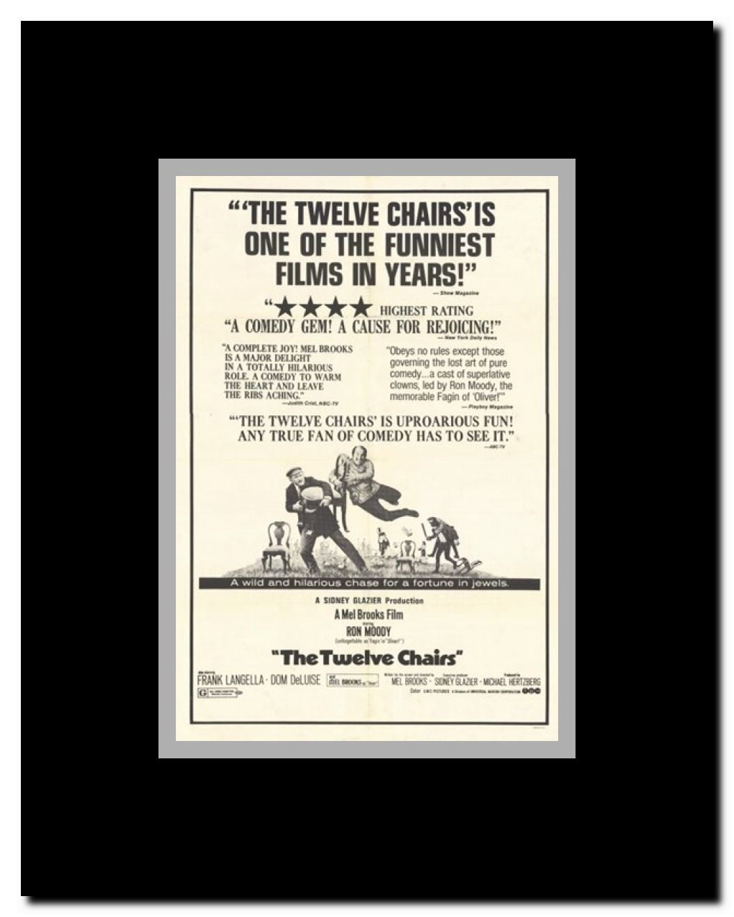 The Twelve Chairs Framed Movie Poster