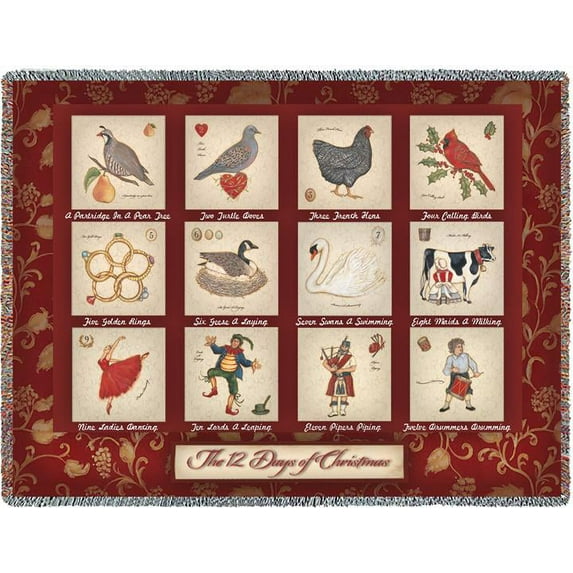 The Twelve Days of Christmas Blanket