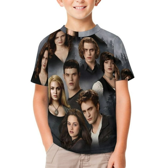 The Twilight Saga Kid Shirts Unisex Casual Tops 3D Print Graphic Tees Short Sleeve T Shirts for Boys Girls 110CM