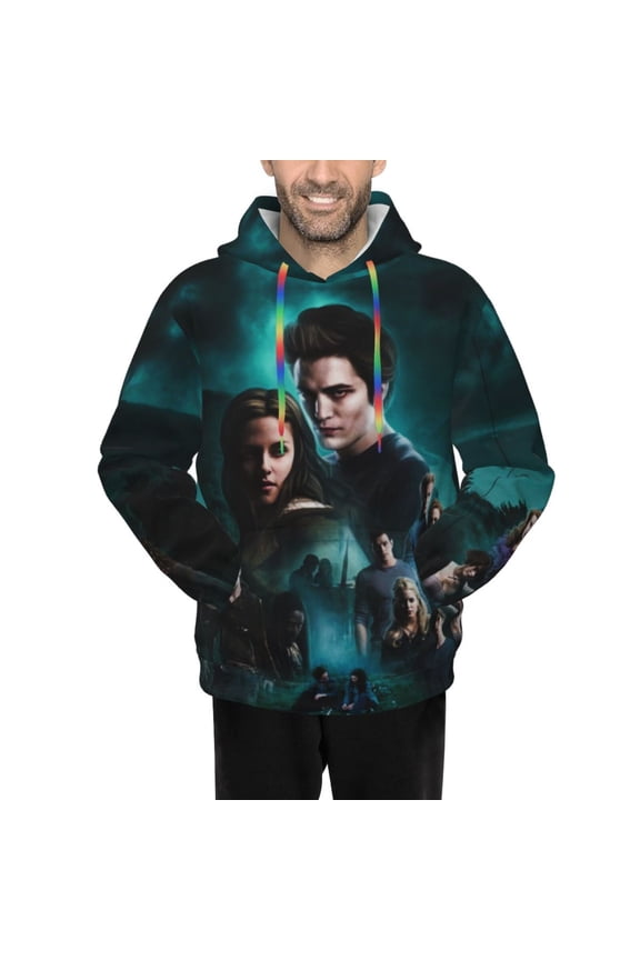 The Twilight Saga Men's Hoodie Novelty Pattern Adult Hooded Sweatshirts Casual Unisex Pullover for Women Youth