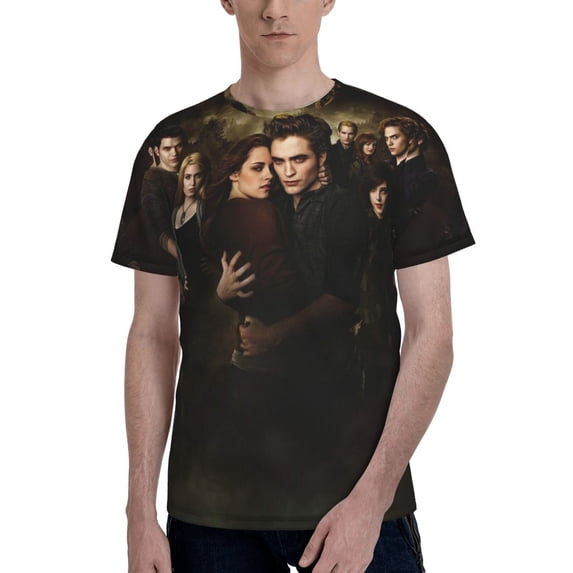The Twilight Saga Men's Short-Sleeve T-Shirt Summer Casual Tee Top Breathable Crewneck T-Shirt Small