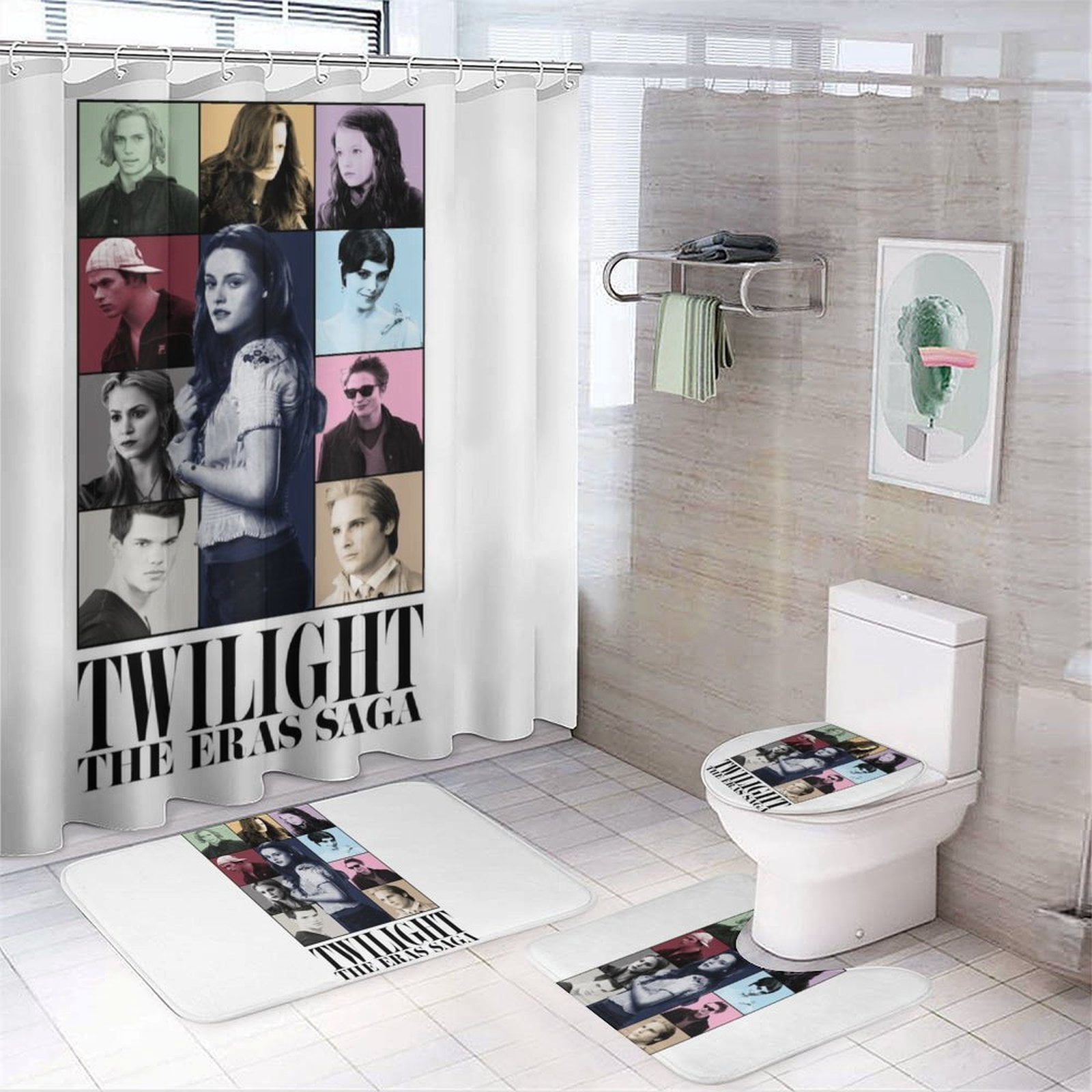 The Twilight Saga Shower Curtain Set 4 Piece, Set Bathroom Sets with ...