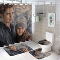 thumbnail image 1 of The Twilight Saga Shower Curtain Set 4 Piece, Set Bathroom Sets with Rugs(Bath Mat,U Shape Mat Toilet Lid Cover Mat) Durable Bathroom Decor, 1 of 8