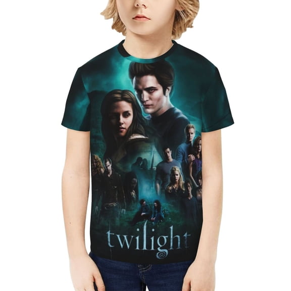 The Twilight Saga T-Shirt for Boys Girls Youth, 3D Printed Graphic T-Shirts Short Sleeve Summer Casual Tee Shirts for Kids