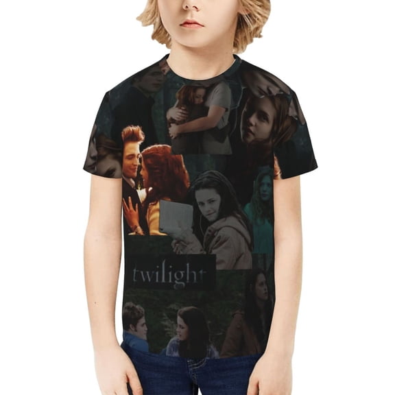 The Twilight Saga T-Shirt for Boys Girls Youth, 3D Printed Graphic T-Shirts Short Sleeve Summer Casual Tee Shirts for Kids