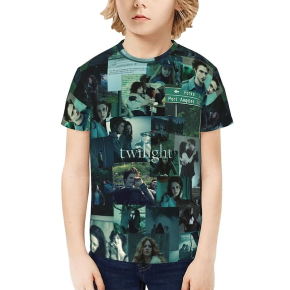 The Twilight Saga T-Shirt for Boys Girls Youth, 3D Printed Graphic T-Shirts Short Sleeve Summer Casual Tee Shirts for Kids