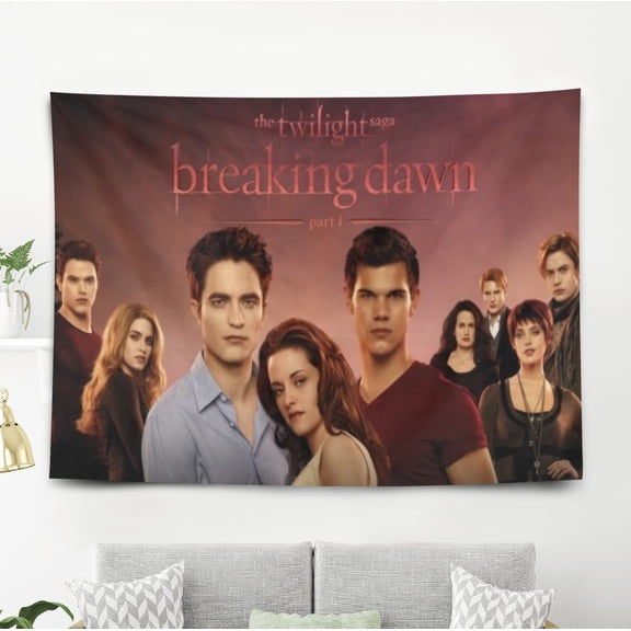 The Twilight Saga Tapestry Gift Wall Hanging Backdrop for Room Bedroom Girls Fans Background Banner Party Birthday Supplies Decor