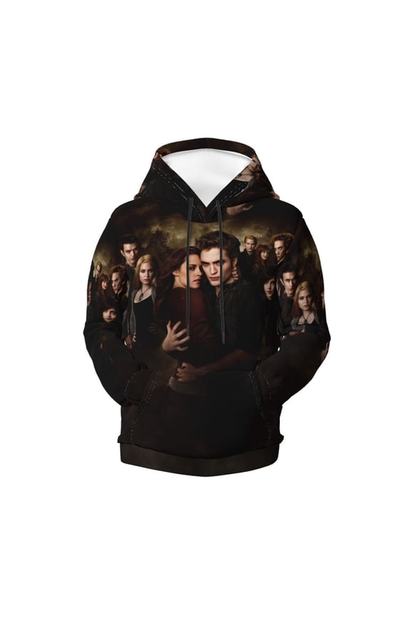 The Twilight Saga Teen Boys Girls Hoodies 3D Printed Hooded Sweatshirts for Kids Long Sleeve Casual Unisex Pullovers with Pockets