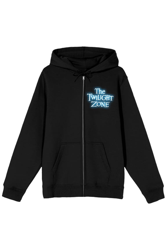 The Twilight Zone The Door to Another Dimension Adult Black Zip-Up Hoodie-3XL