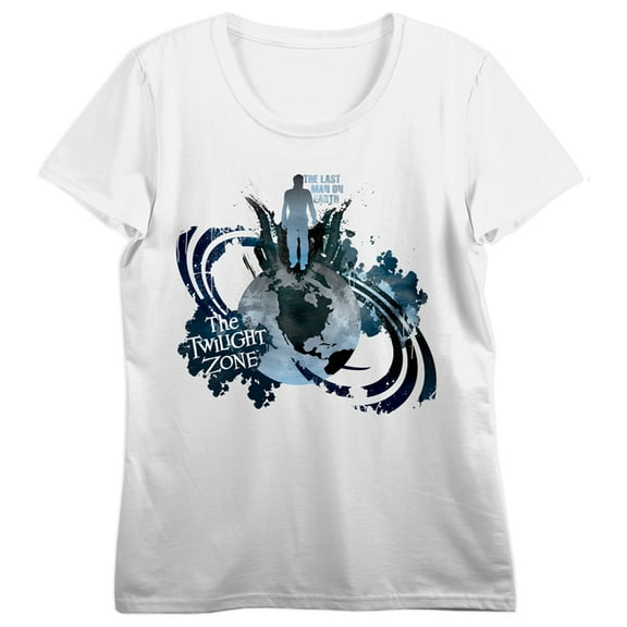 The Twilight Zone The Last Man On Earth Crew Neck Short Sleeve Women's White T-shirt-Medium