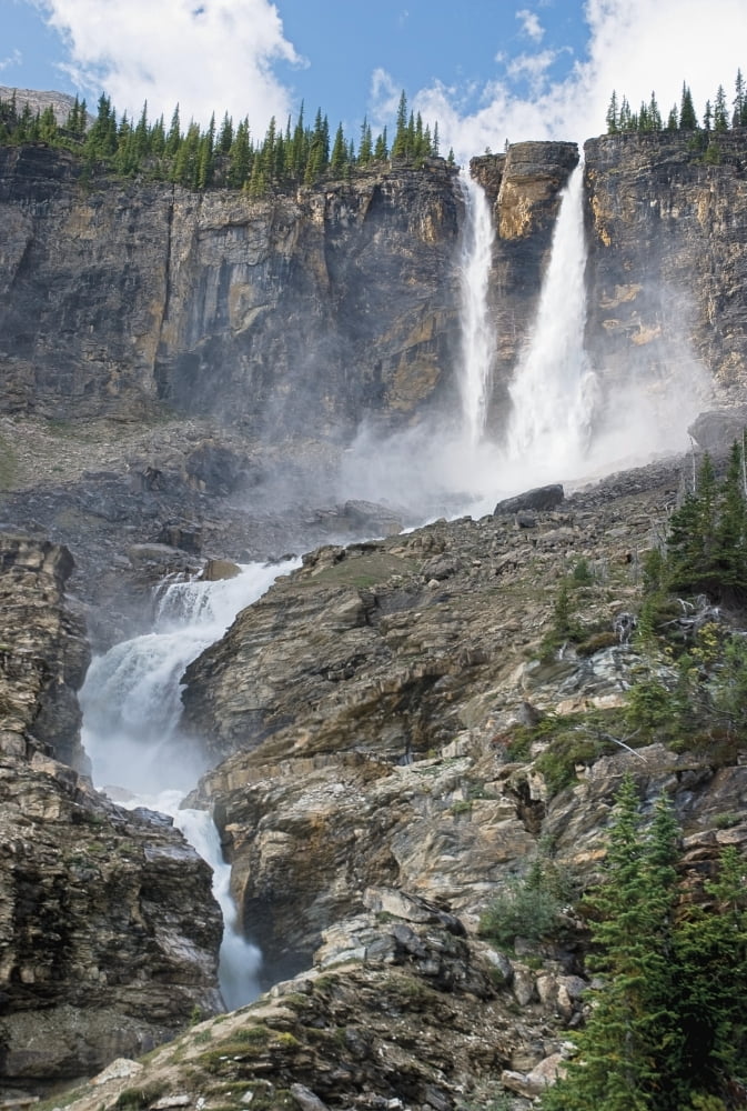 The Twin Falls In Yoho National Park British Columbia Canada Canvas Art - Philippe Widling Design Pics (12 x 18)