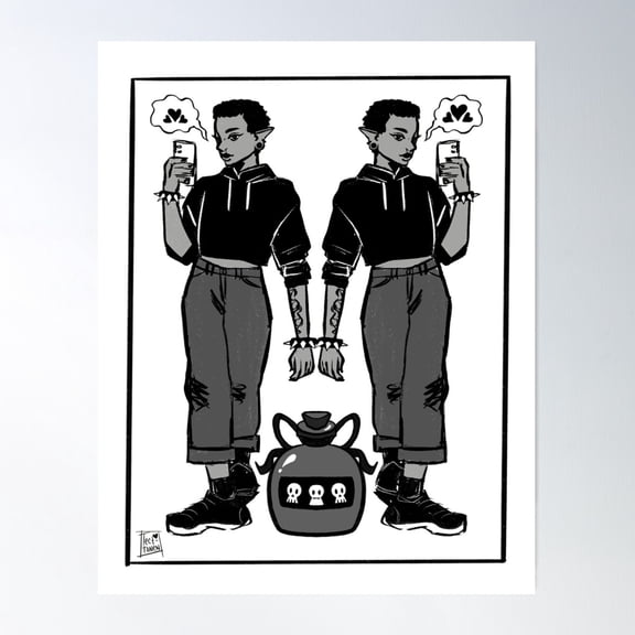 The Twins Poster Wall Art, Modern Wall Decor For Living Room Bedroom, 8x12 UNFRAMED