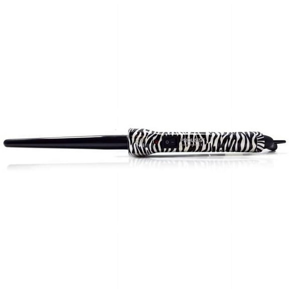 The Twister - 9mm-18mm Tourmaline-Infused Ceramic Pro Curling Wand - White Zebra