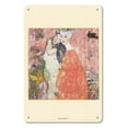 thumbnail image 1 of The Two Women Friends - From an Original Color Painting by Gustav Klimt c.1945 - 8 x 12 inch Vintage Metal Tin Sign, 1 of 4