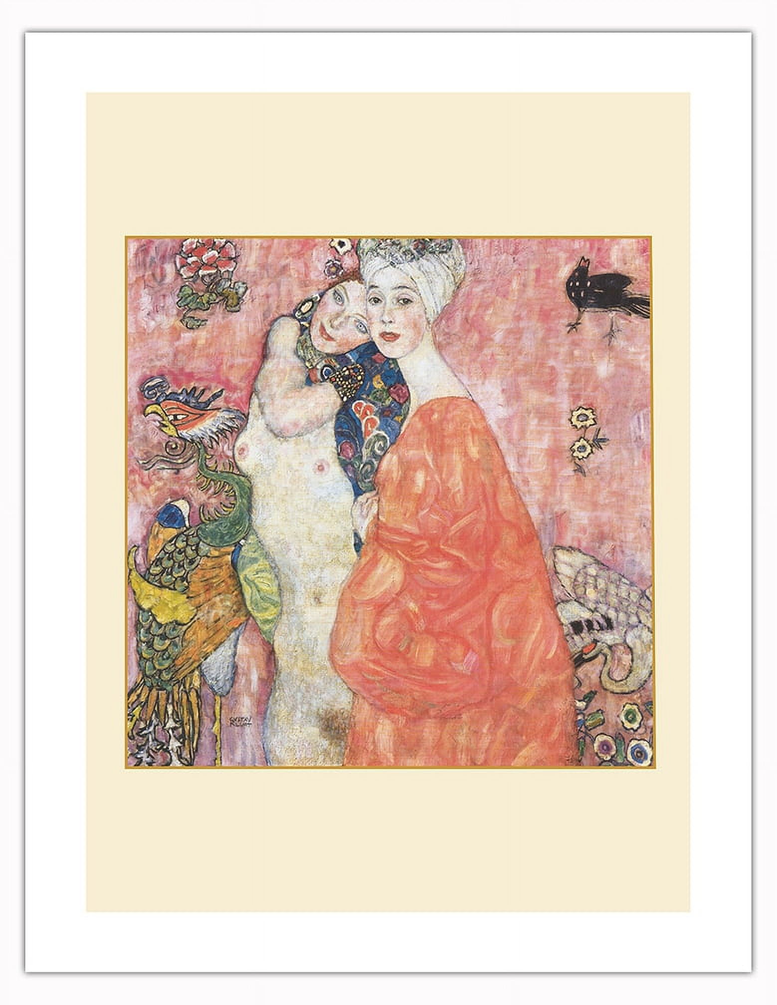 The Two Women Friends - From an Original Color Painting by Gustav