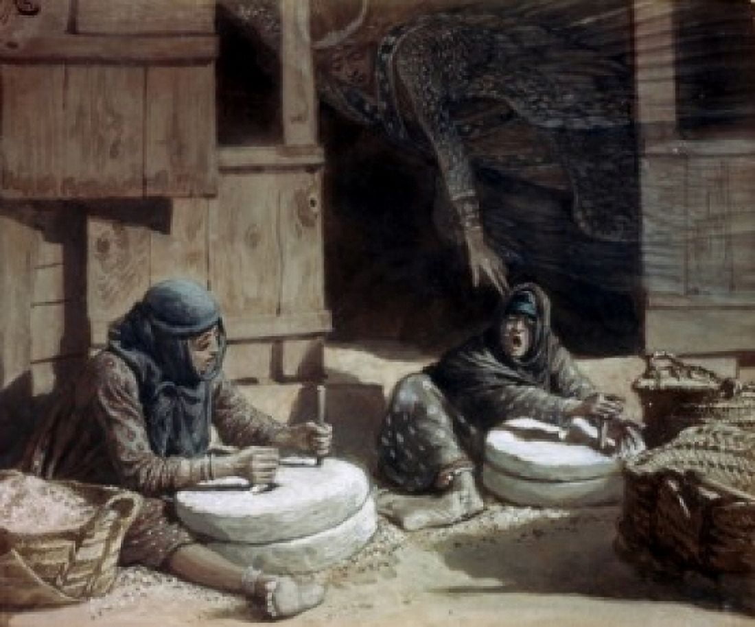 The Two Women at the Mill James Tissot (1836-1902 French) Canvas Art - James Tissot (24 x 36)