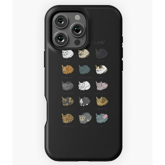The Types of Cat Loaf Funny M2781 Phone Case for iPhone 17 16 15 14 13 12 11 Pro Max